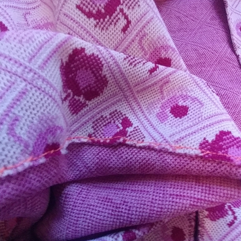 Vintage Handsewn Plum Floral Dress - Picture 4 of 4